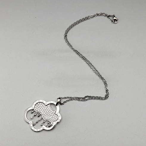 Vintage Sterling Silver Pendant with Rain and Cloud Design 13.5g with Necklace